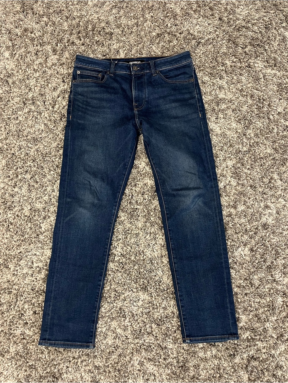 Express Men's Navy Slim Straight Jeans